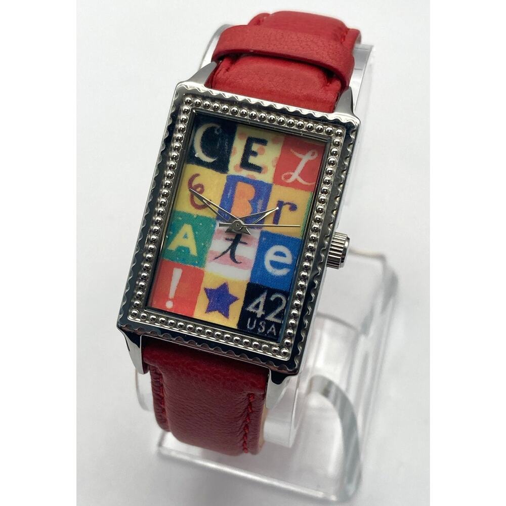 Arjang and Company Postage Stamp Women's Watch - Fresh Battery - Adjustable WR